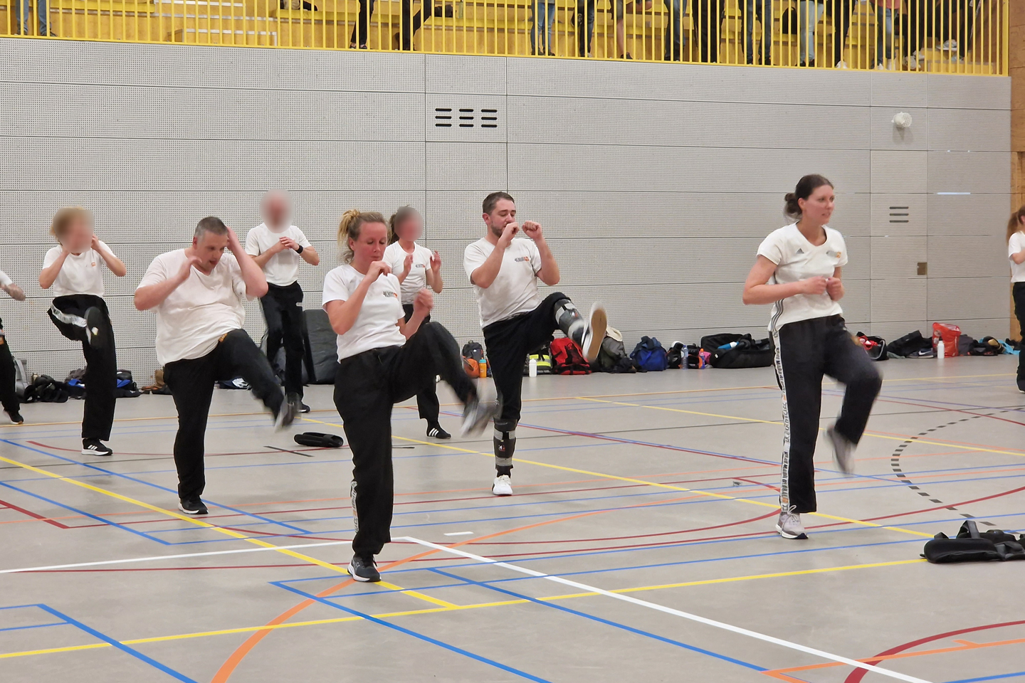 Spartan Krav Maga leden in actie tijdens landelijk KMG examen